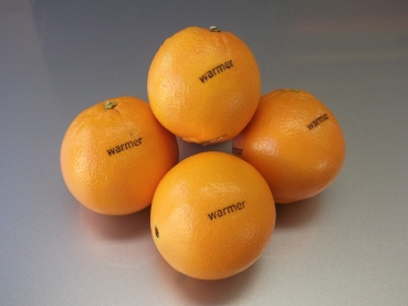 Orangen mit Branding