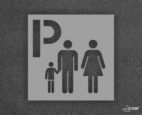 stencil family parking are