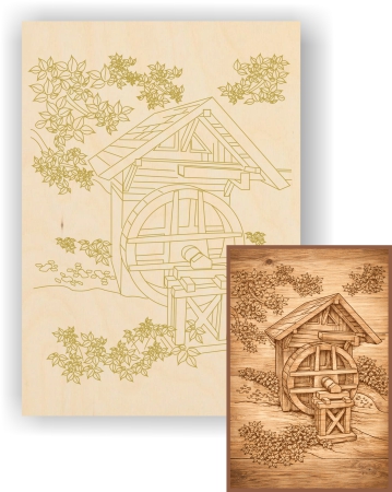 Wassermühle - gemalt