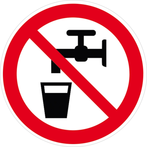 Viking Signs Adesivo Acqua Non Potabile - 75x50 Mm - A8 Orizzontale - Vinile Air Release Per Superfici Lisce